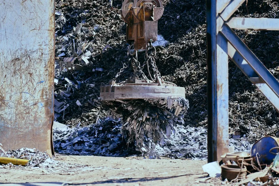 Metal at the Brackholt transfer station